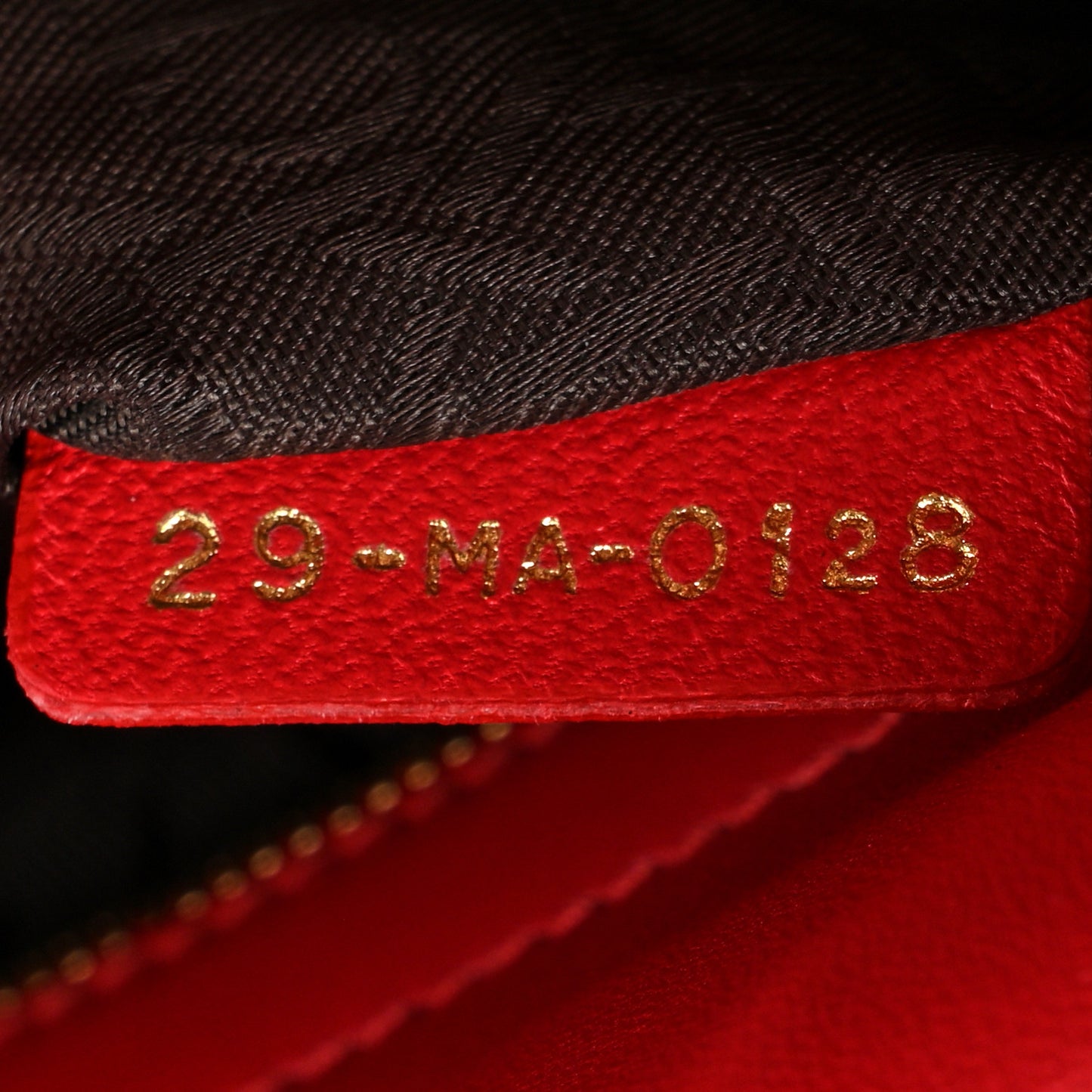 Lambskin Cannage Small Lucky Badges My Lady Dior Red