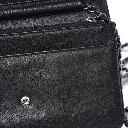 Chanel Calfskin Quilted Chain Around Boy Wallet On Chain WOC Black 11 of 11