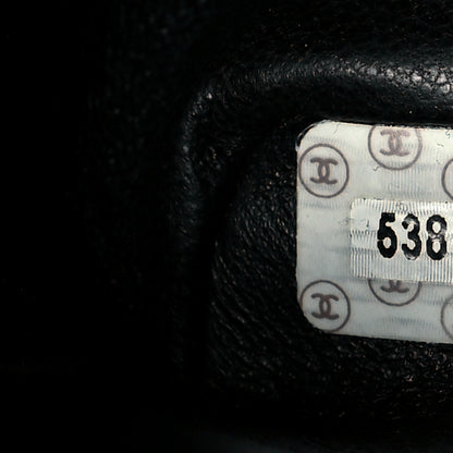 Chanel Canvas Camellia Embroidered Medium Double Flap Black 7 of 10