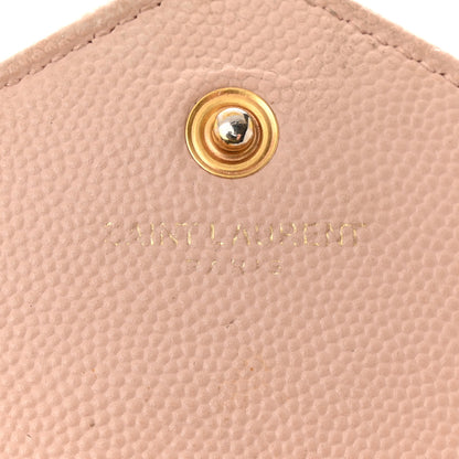 Saint Laurent Grain De Poudre Matelasse Chevron Monogram Chain Wallet 7 of 15