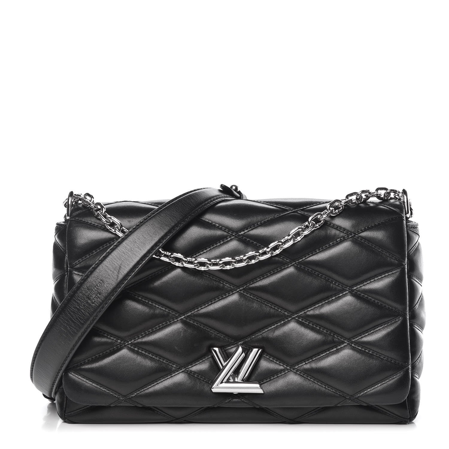 Louis Vuitton Lambskin Malletage GO-14 MM Black 1 of 20