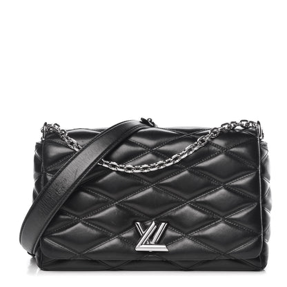 Louis Vuitton Lambskin Malletage GO-14 MM Black 1 of 20