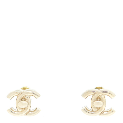 Chanel Metal CC Turnlock Earrings Gold 1 of 5