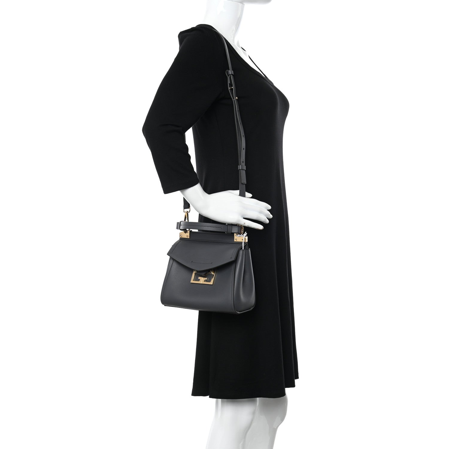 Givenchy Calfskin Mini Mystic Shoulder Bag Storm Grey 2 of 9