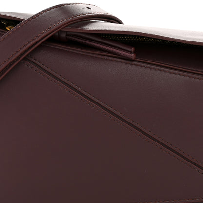 Loewe Calfskin Small Woven Puzzle Bag Dark Burgundy 8 of 13