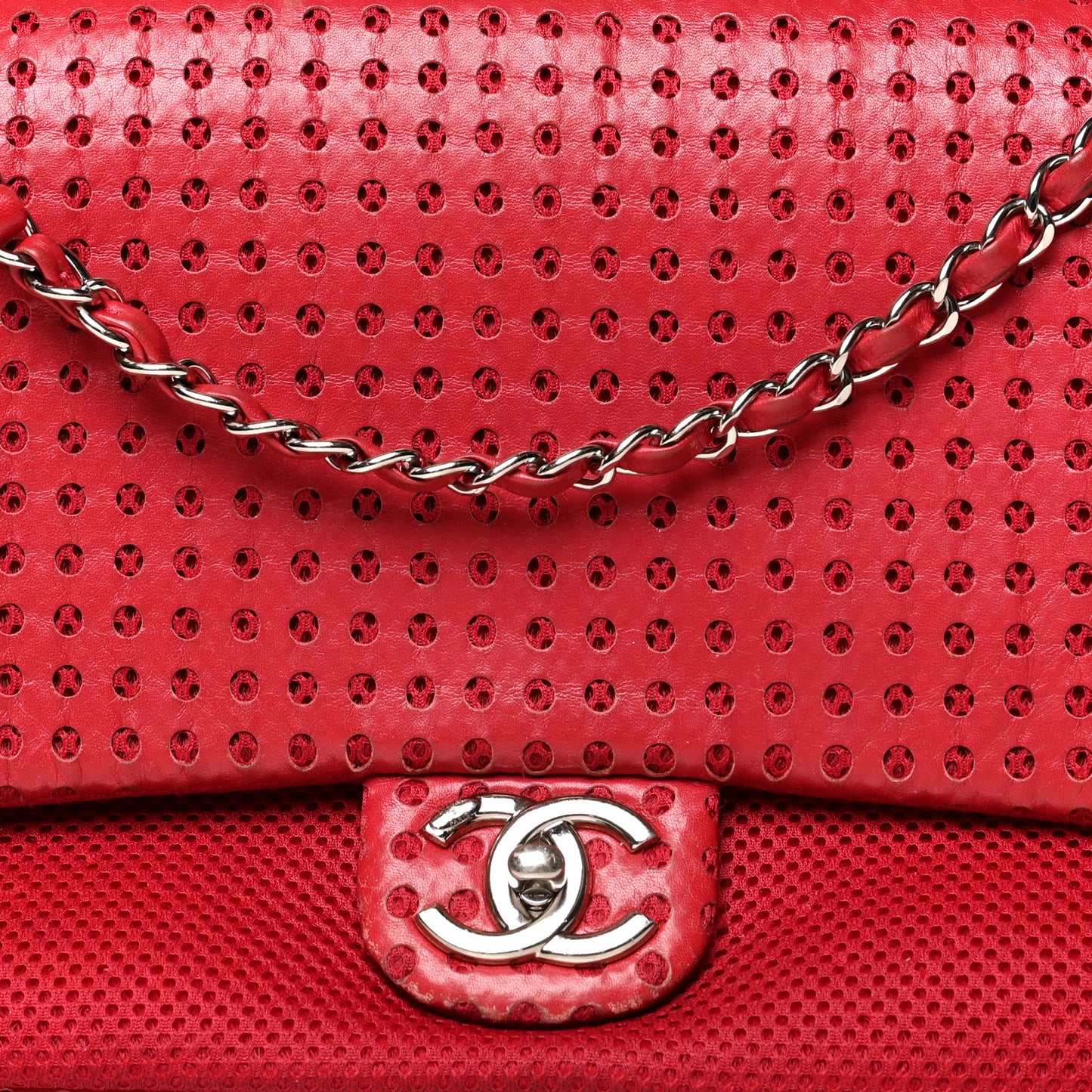 Perforated Lambskin Jumbo Easy Flap