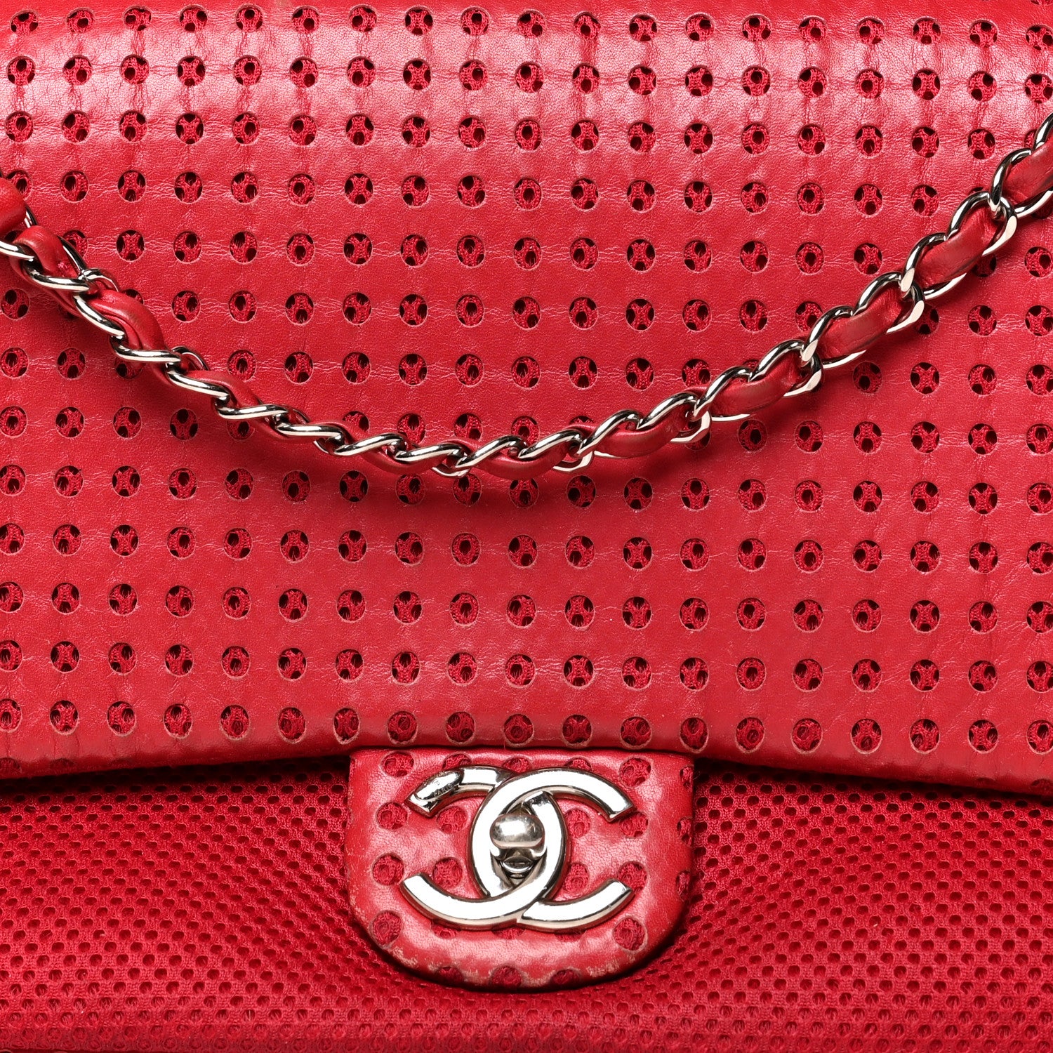 Chanel Perforated Lambskin Jumbo Easy Flap 8 of 13