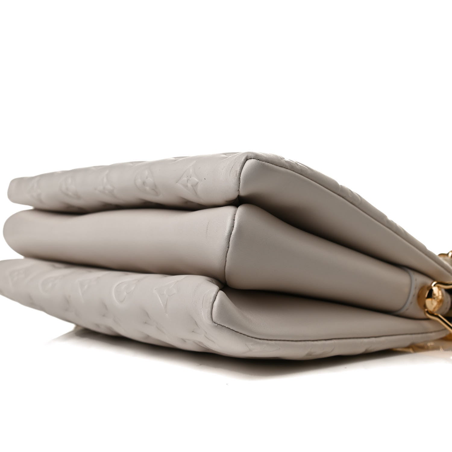 Louis Vuitton Lambskin Embossed Monogram Coussin PM Beige Cream 9 of 11