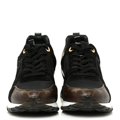 Louis Vuitton Suede Monogram Run Away Sneakers 38 Black 2 of 13