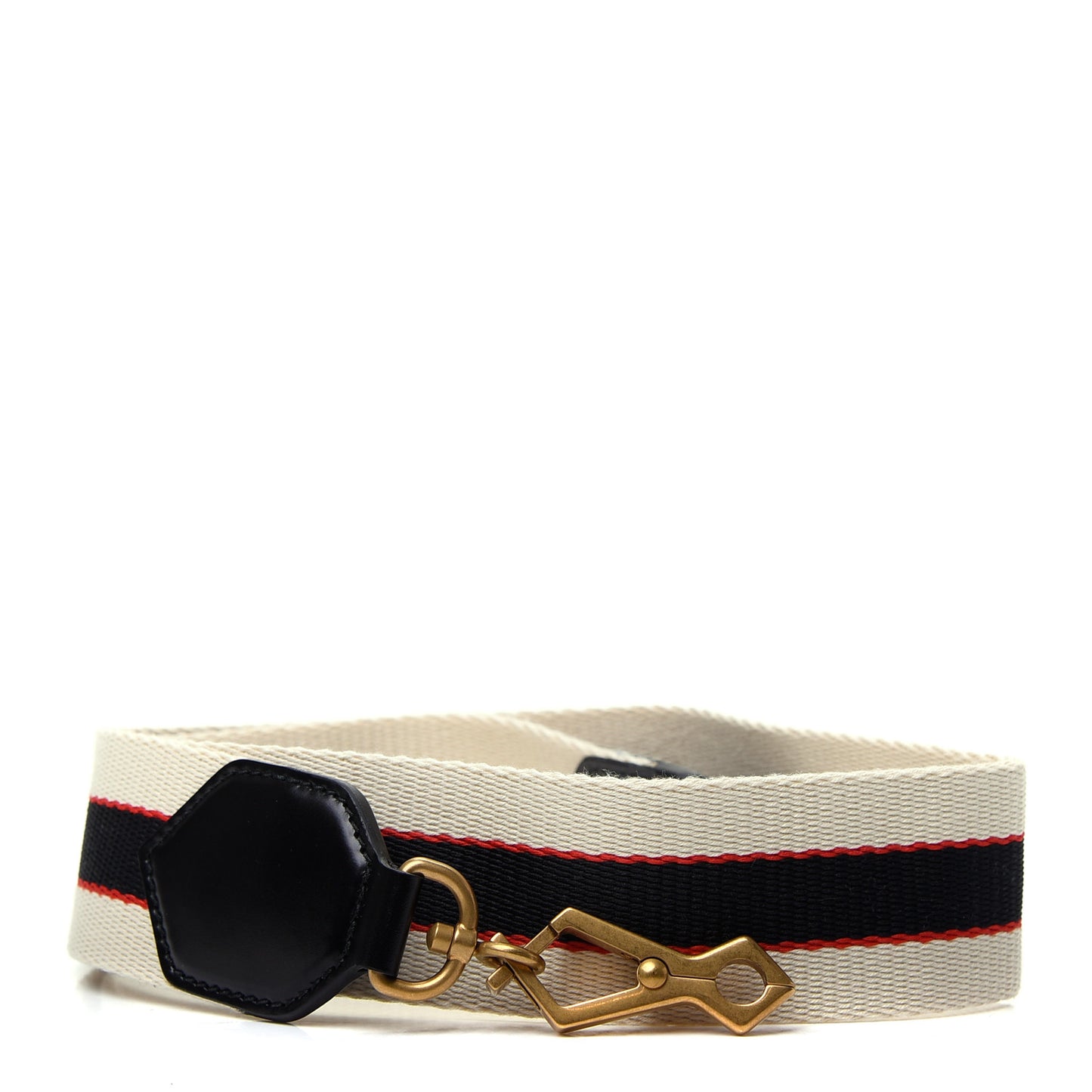 Canvas Shoulder Strap Beige Black Red