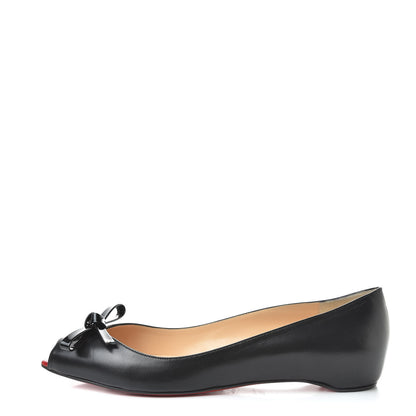 Christian Louboutin Kid Patent Tibunodo Flats 38.5 Black 1 of 9