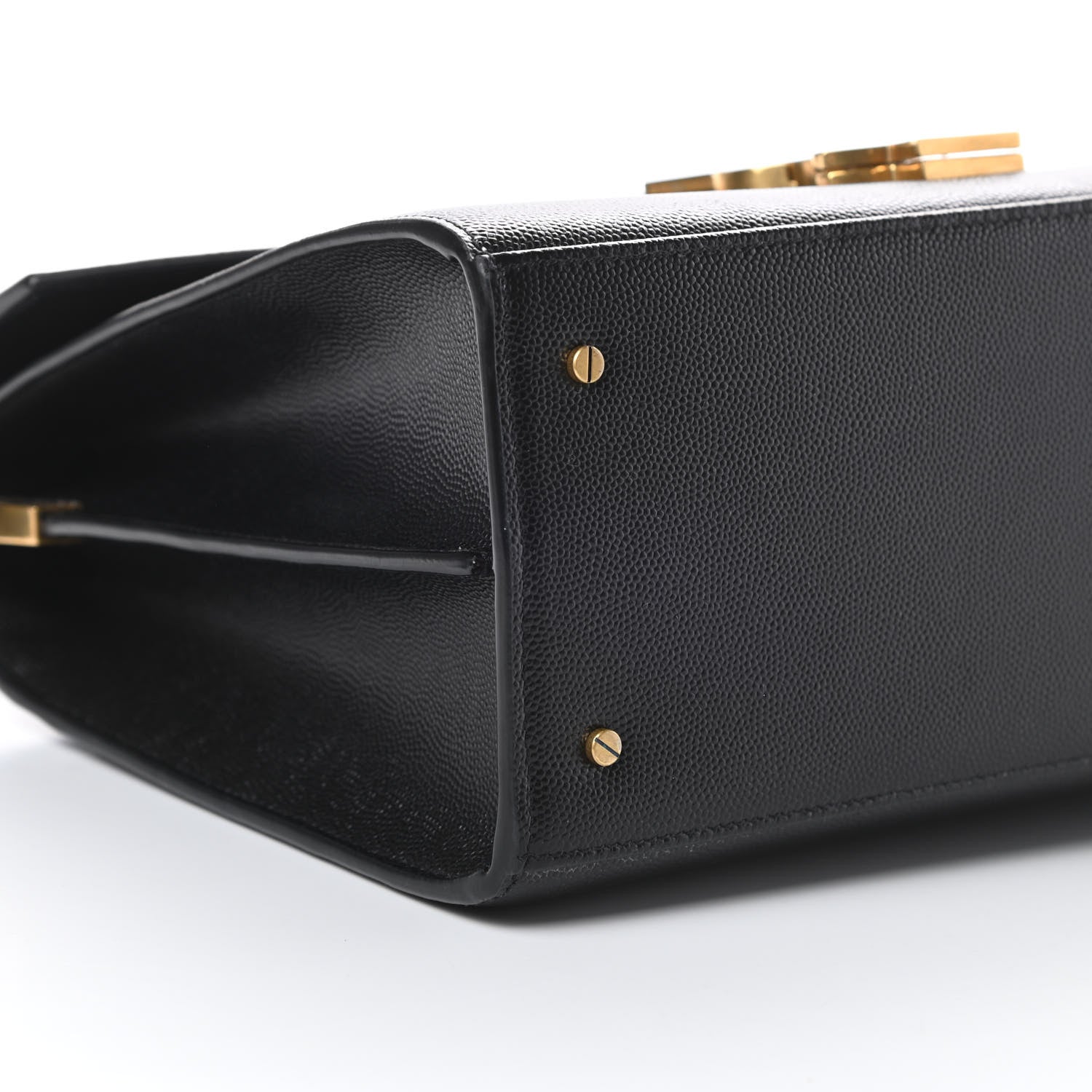 Saint Laurent Grain de Poudre Medium Classic Monogram Cassandra Top Handle Black Rouge Legion 10 of 12