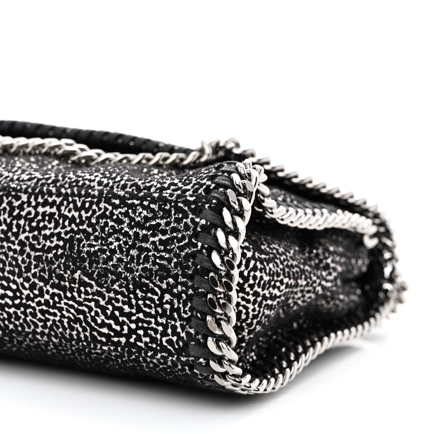 Stella McCartney Chamois Shiny Dotted Mini Falabella Crossbody Bag Ruthenium 12 of 12