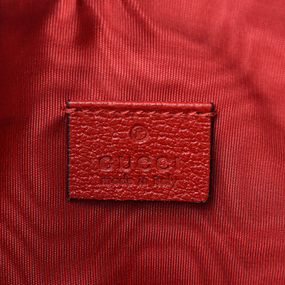 Gucci Canvas Sylvie Stripe Logo Zip Pouch Mystic White Hibiscus Red Maritime 6 of 7