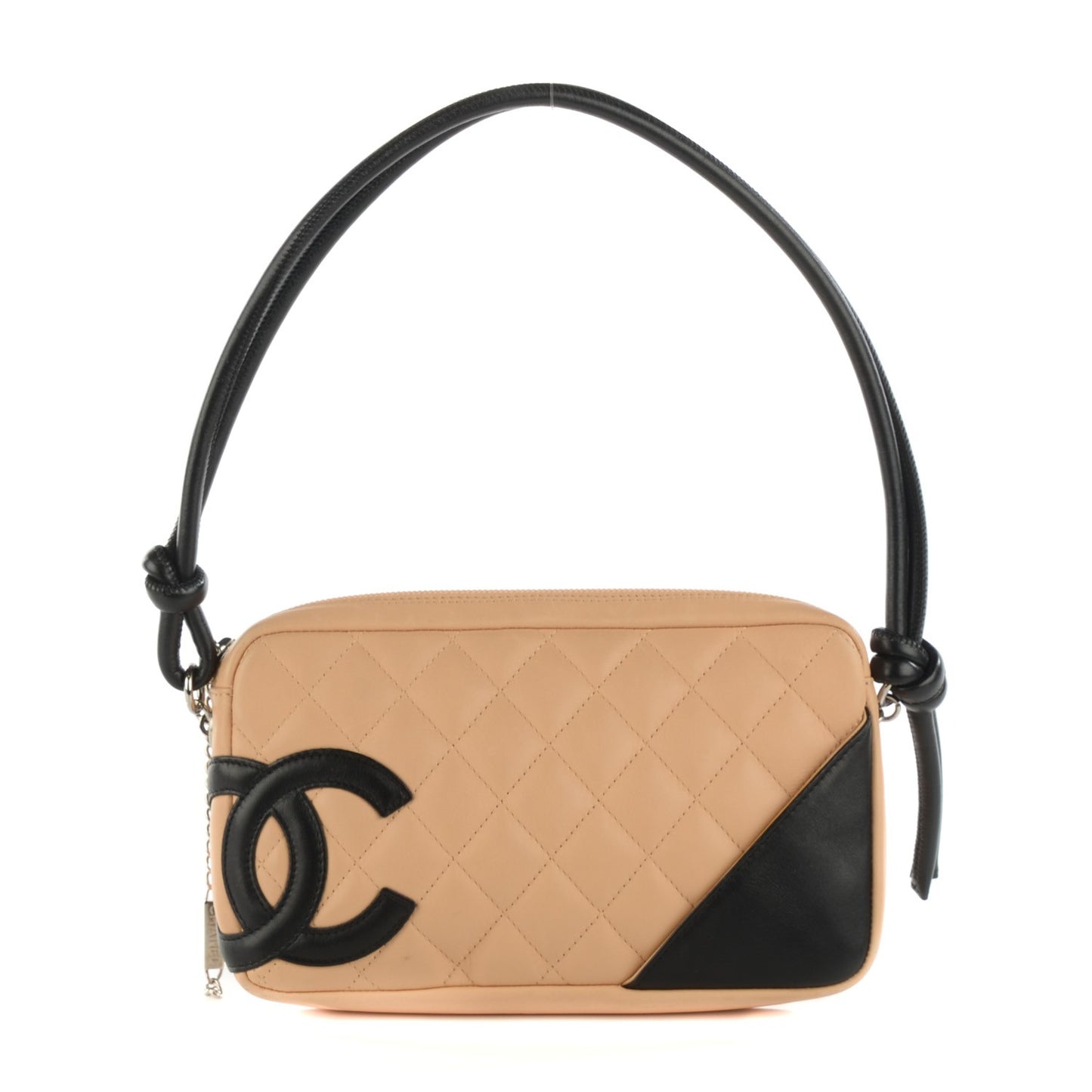Calfskin Quilted Cambon Pochette Beige