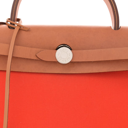 Hermes Vache Hunter Toile Herbag Zip 31 PM Orange 9 of 16