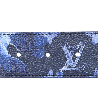 Louis Vuitton Monogram Watercolor 40mm Reversible LV Initiales Belt 100 40 Blue 4 of 6