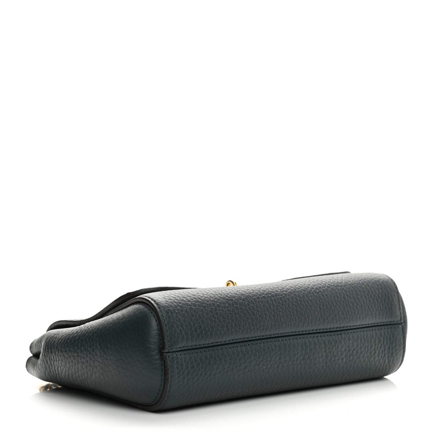 Small Classic Grain Calfskin Small Lily Flap Dark Green