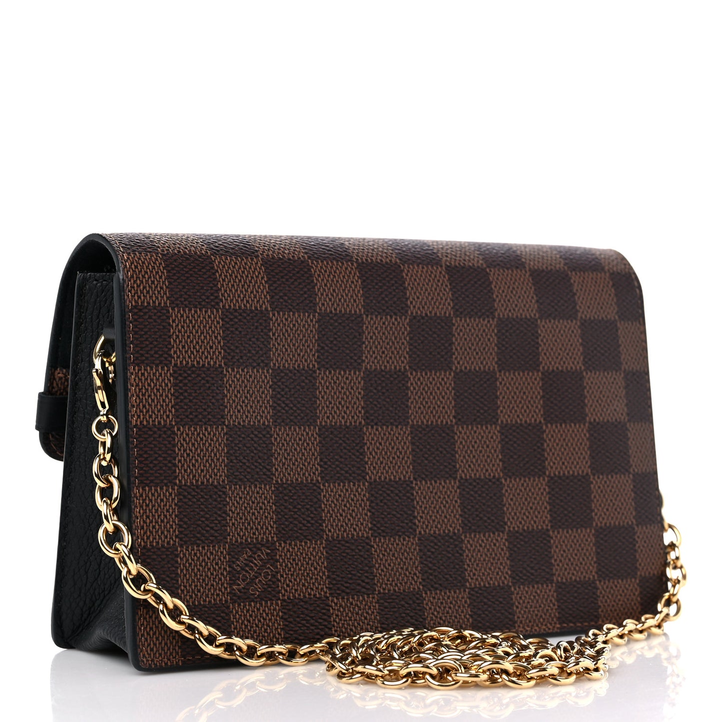Damier Ebene Vavin Chain Wallet Black