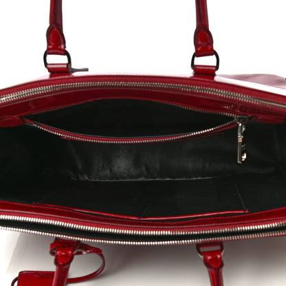 Prada Spazzolato Large Double Zip Tote Rubino 4 of 20