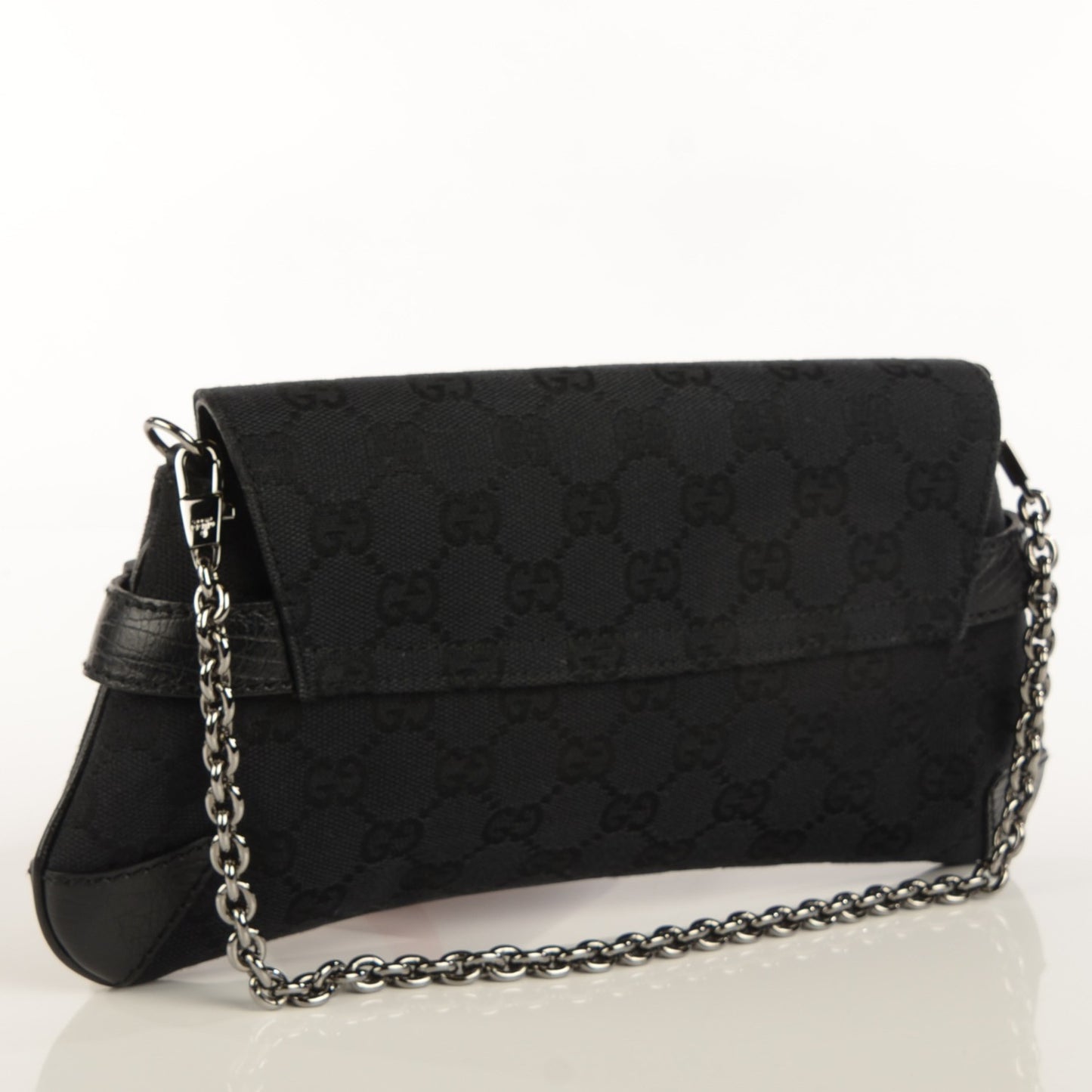 Monogram Small Horsebit Clutch Black