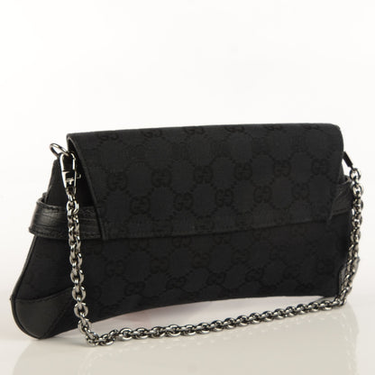 Gucci Monogram Small Horsebit Clutch Black 3 of 7