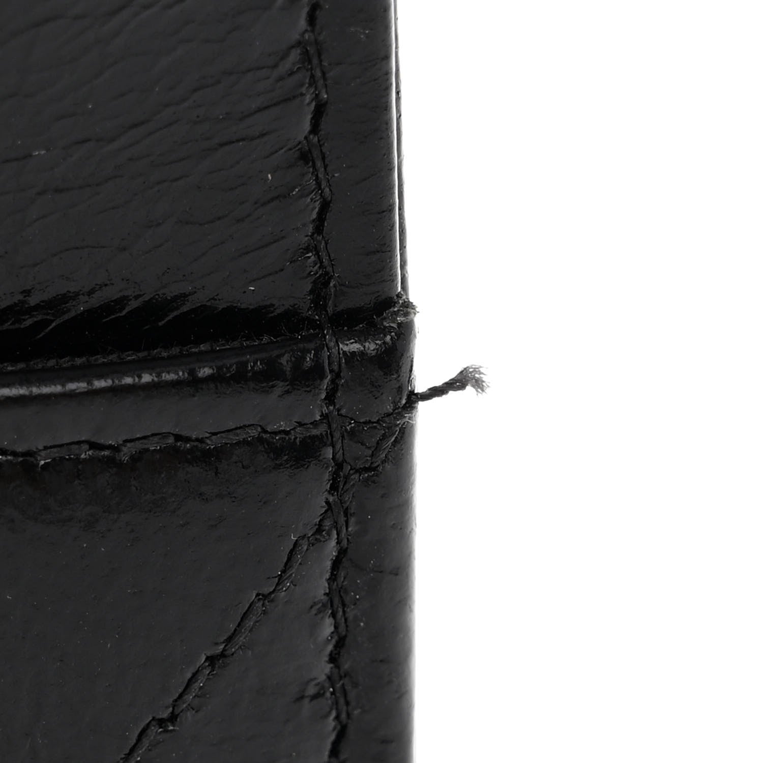Chanel Aged Glazed Calfskin Stitched Golden Class CC Wallet on Chain WOC Black 12 of 13