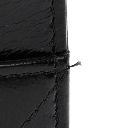 Chanel Aged Glazed Calfskin Stitched Golden Class CC Wallet on Chain WOC Black 12 of 13