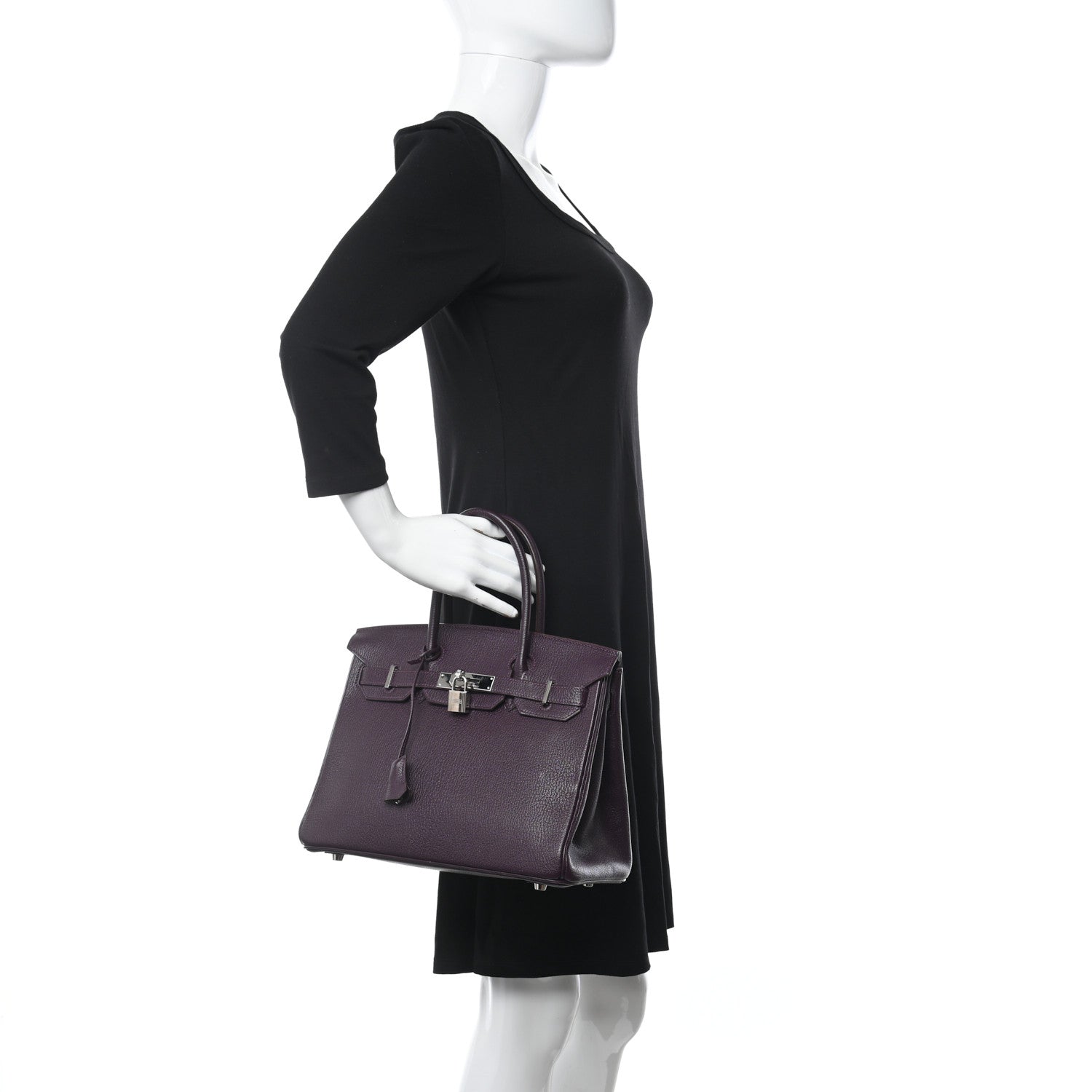 Hermes Chevre Mysore Birkin 30 Raisin 2 of 15