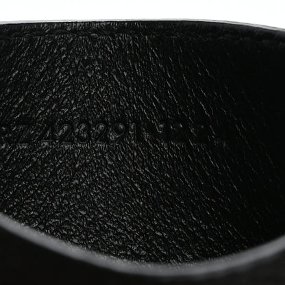 Saint Laurent Grain De Poudre Matelasse Chevron Monogram Credit Card Case Black 7 of 10