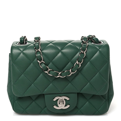 Chanel Lambskin Quilted Mini Square Flap Green 1 of 10