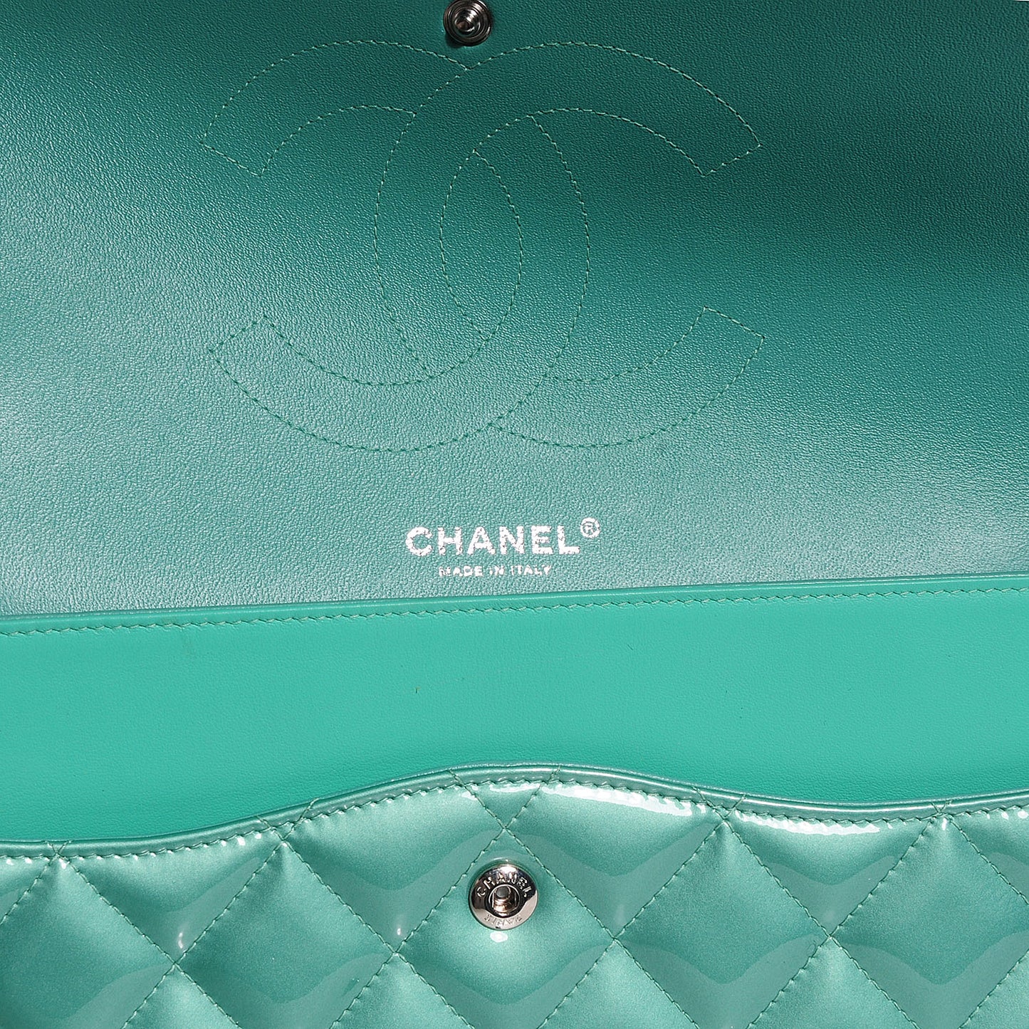 Patent Jumbo Double Flap Green
