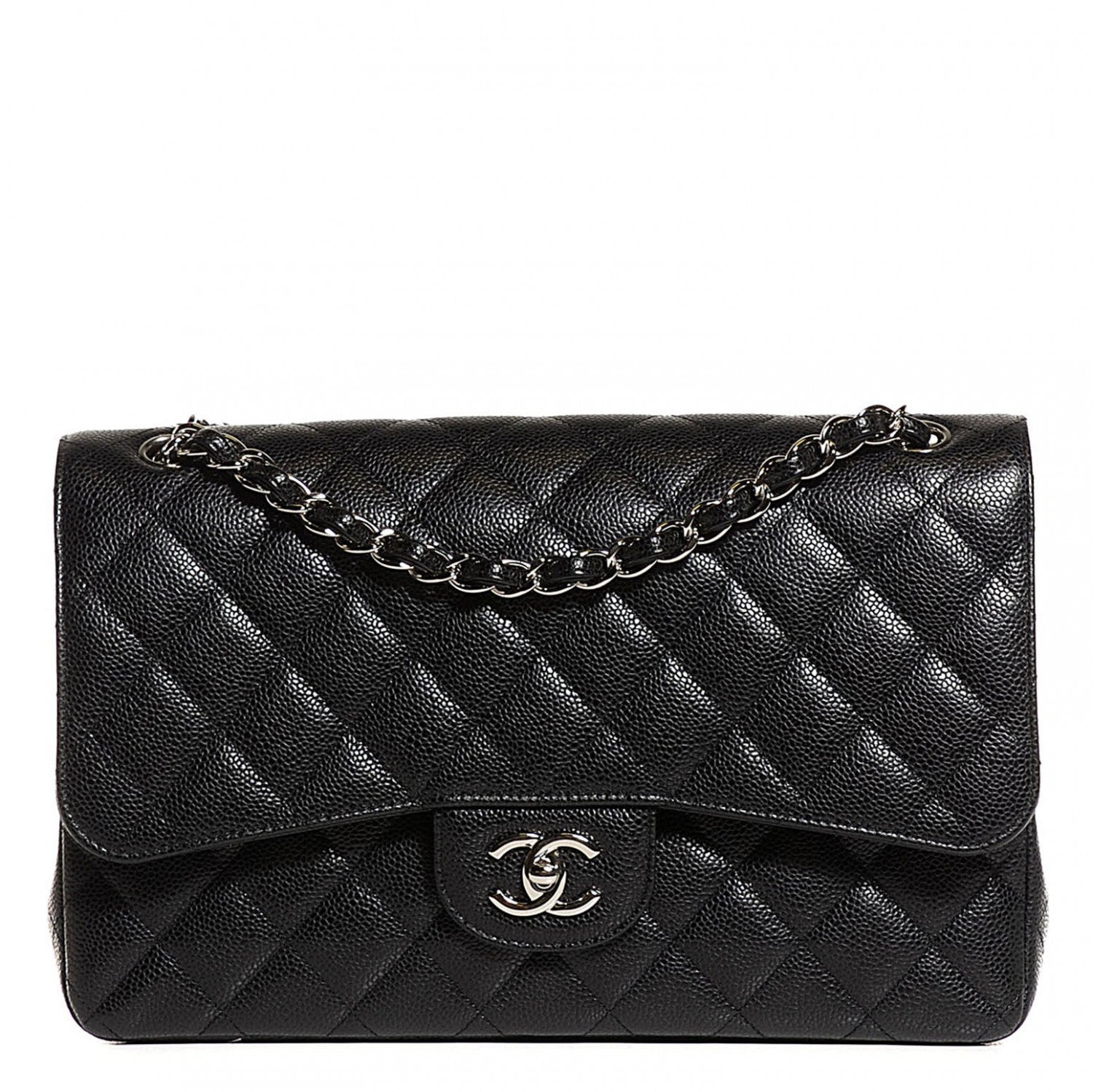 Chanel Caviar Quilted Jumbo Double Flap Black 1 of 10