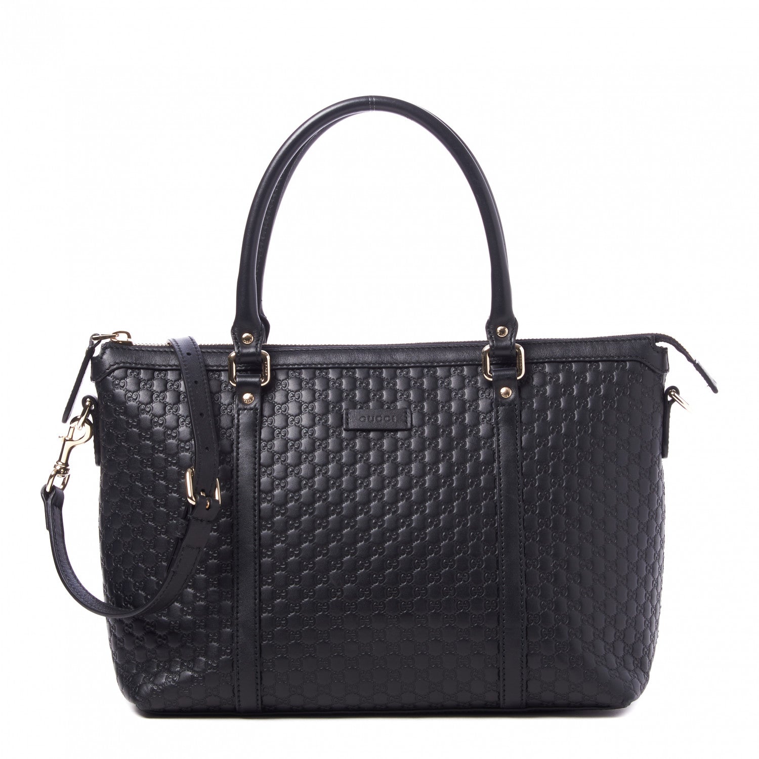 Gucci Soft Microguccissima Small Zippered Satchel Black 1 of 8