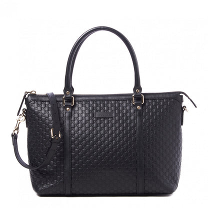 Gucci Soft Microguccissima Small Zippered Satchel Black 1 of 8