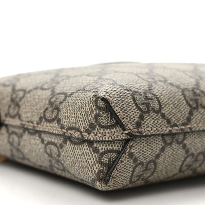 Gucci GG Supreme Monogram Azalea Calfskin Small Retro Interlocking G Wristlet Messenger Bag Beige Ebony Brown Sugar 7 of 8