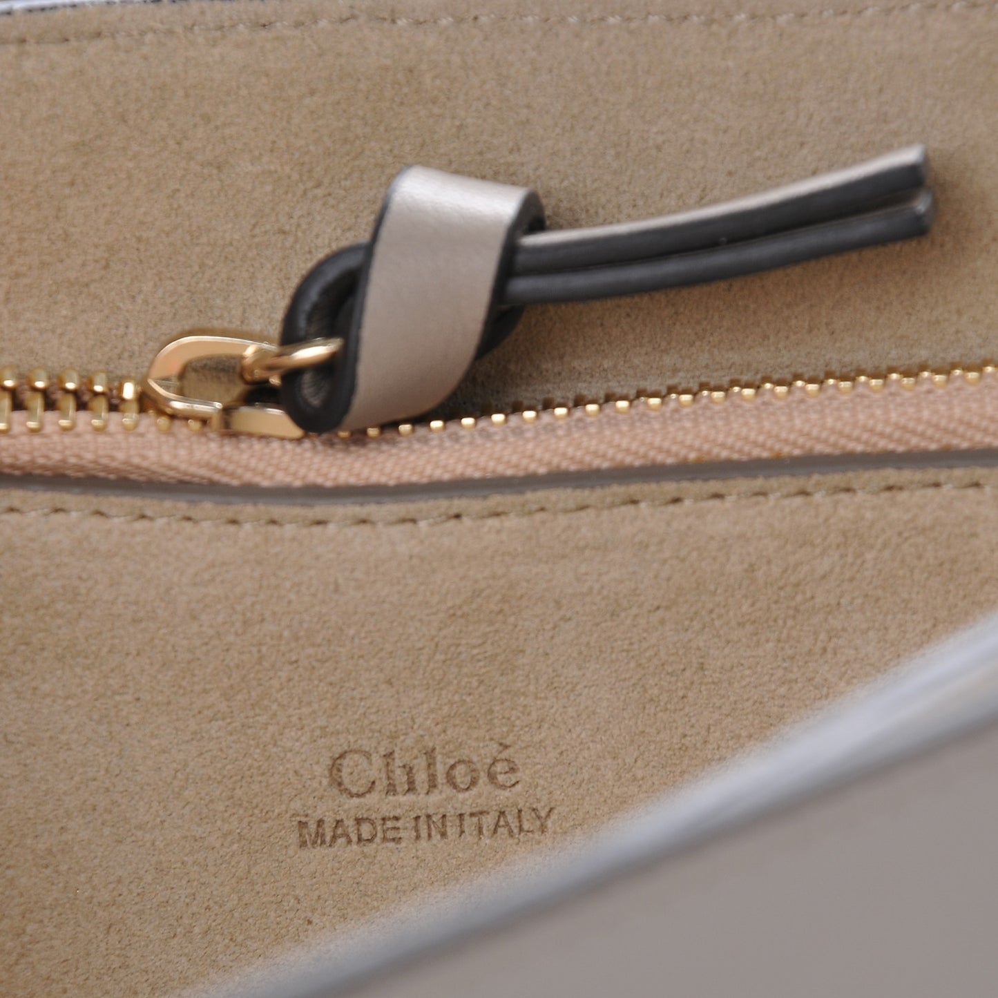 Calfskin Suede Medium Faye Shoulder Bag Motty Grey