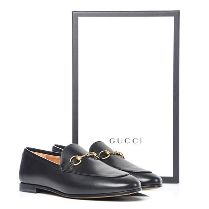 Gucci Calfskin Womens Jordaan Loafers 37 Black 10 of 10