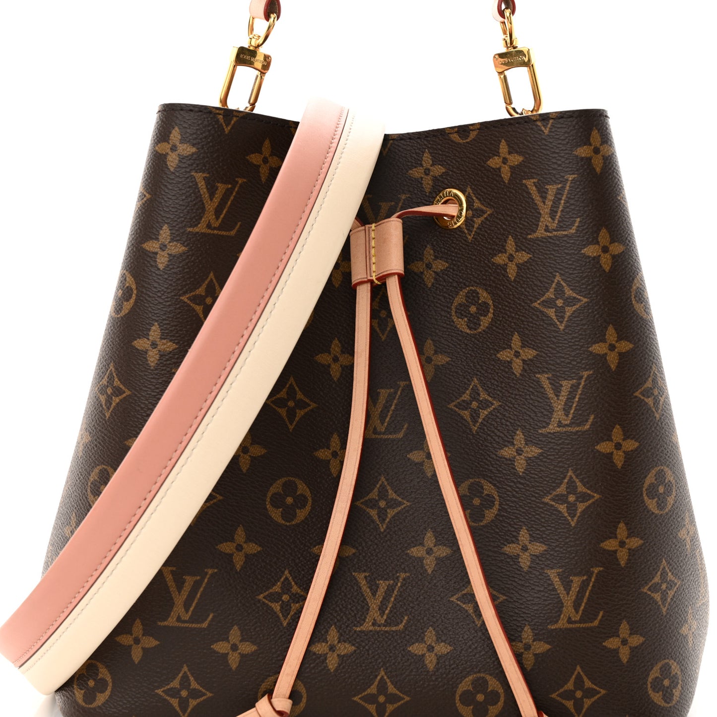 Monogram Braided Neonoe MM Peach Cream