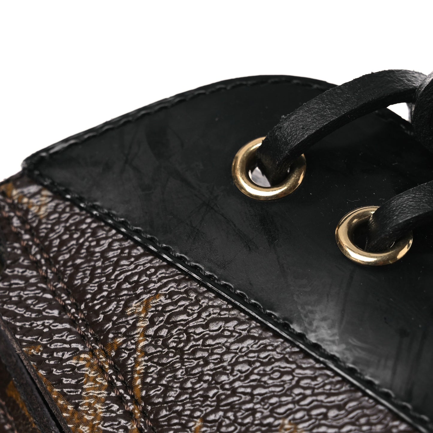 Patent Calfskin Monogram Star Trail Ankle Boots 40 Black