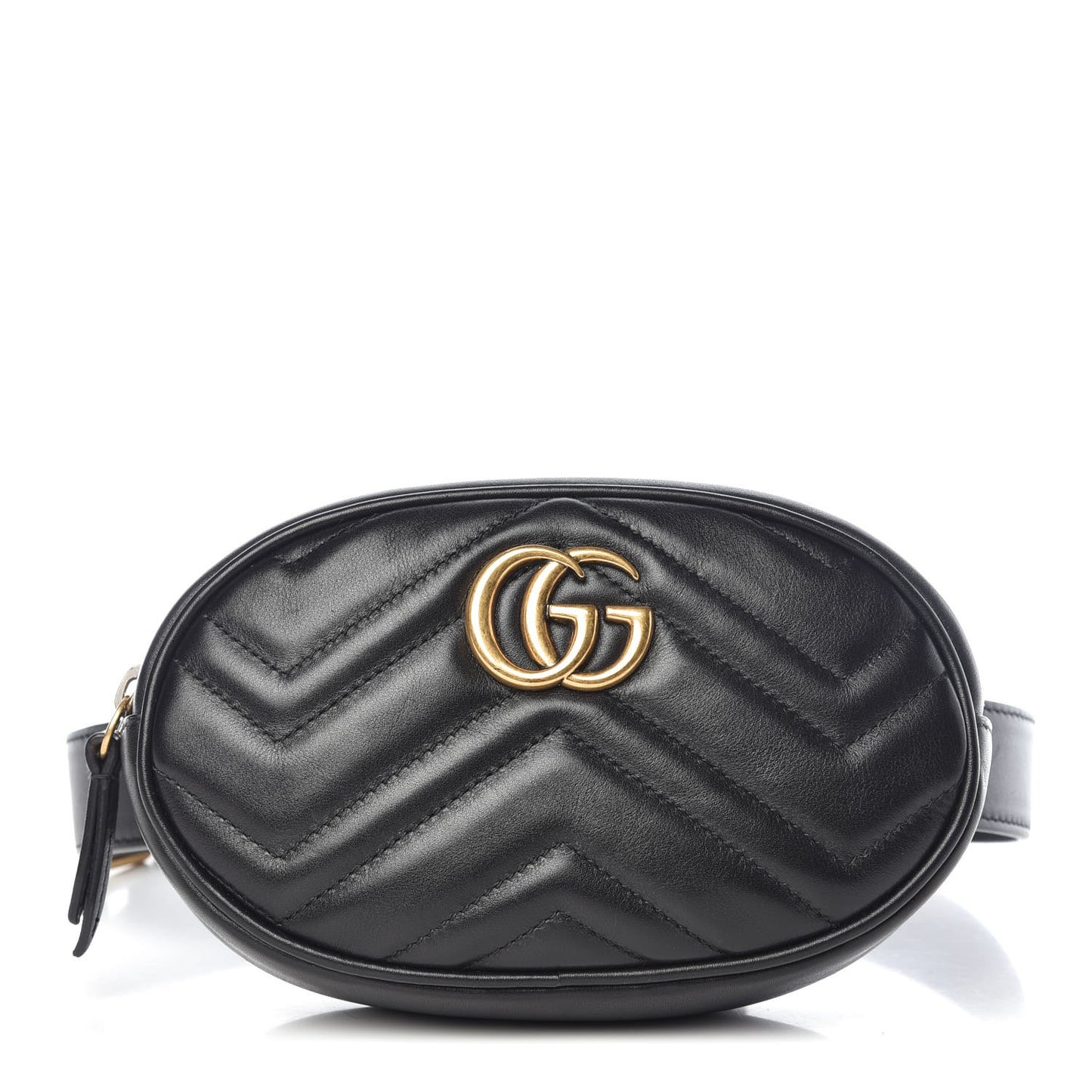 Calfskin Matelasse GG Marmont Belt Bag 85 34 Black