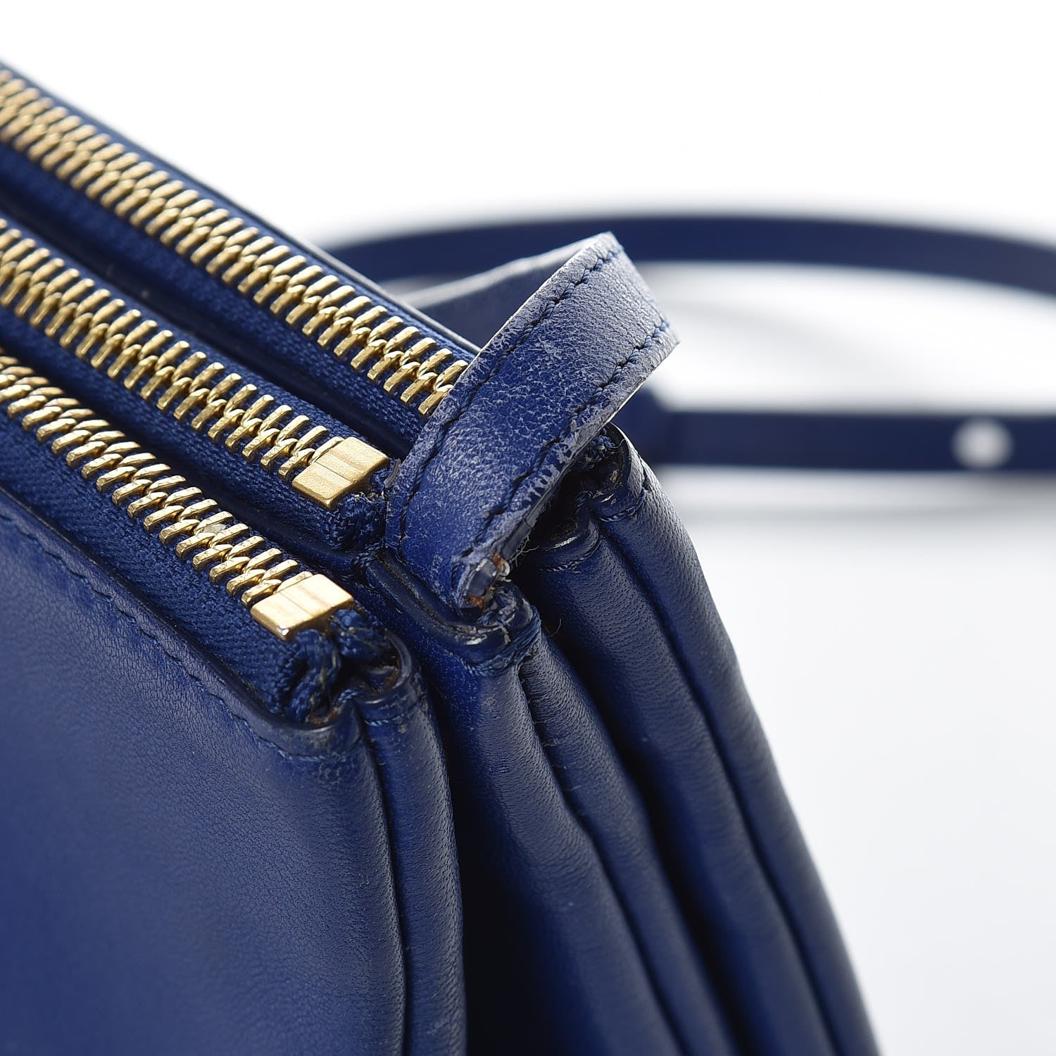 Celine Lambskin Small Trio Crossbody Bag Electric Blue 11 of 12