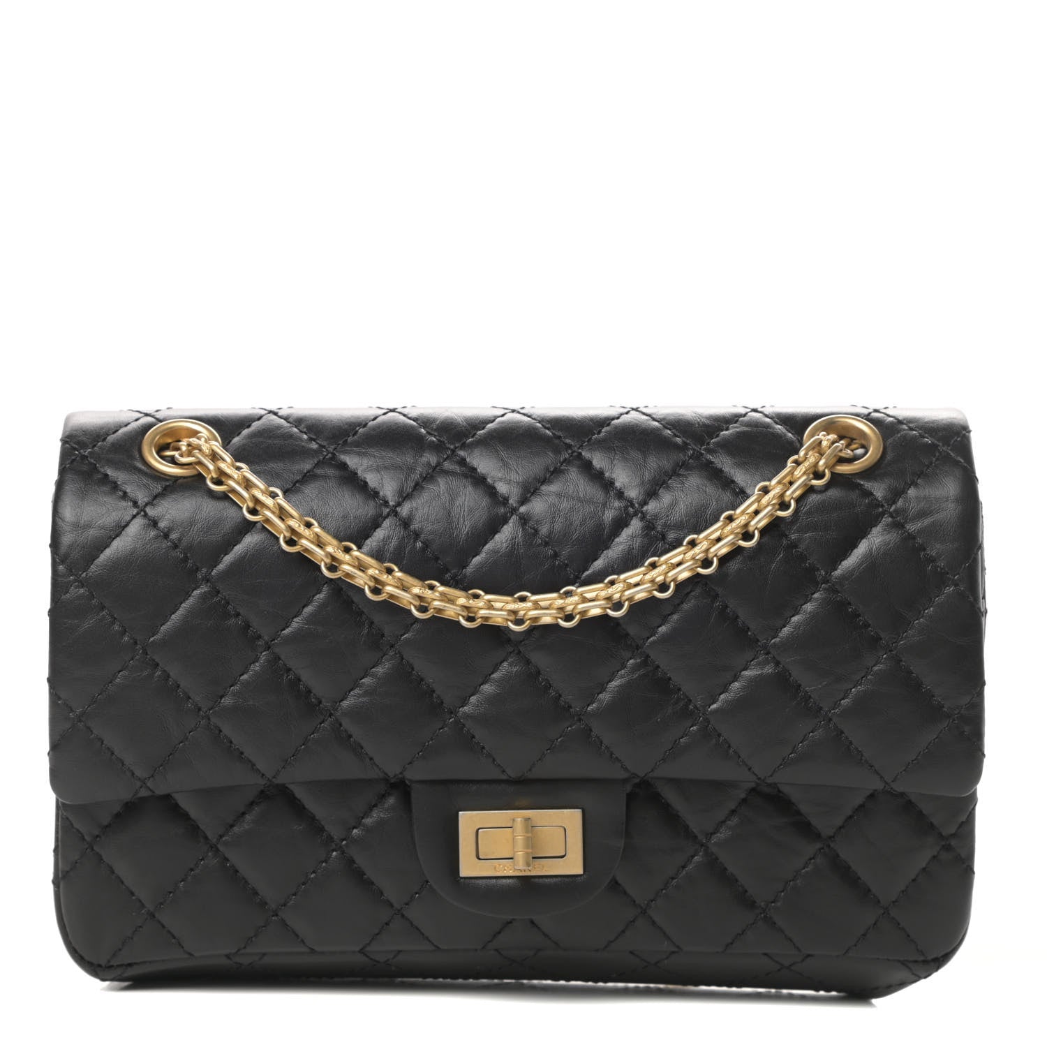 Chanel Aged Calfskin Quilted 2.55 Reissue 225 Flap Black 1 of 16