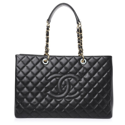 Chanel Caviar Quilted XL Grand Shopping Tote GST Black 1 of 11