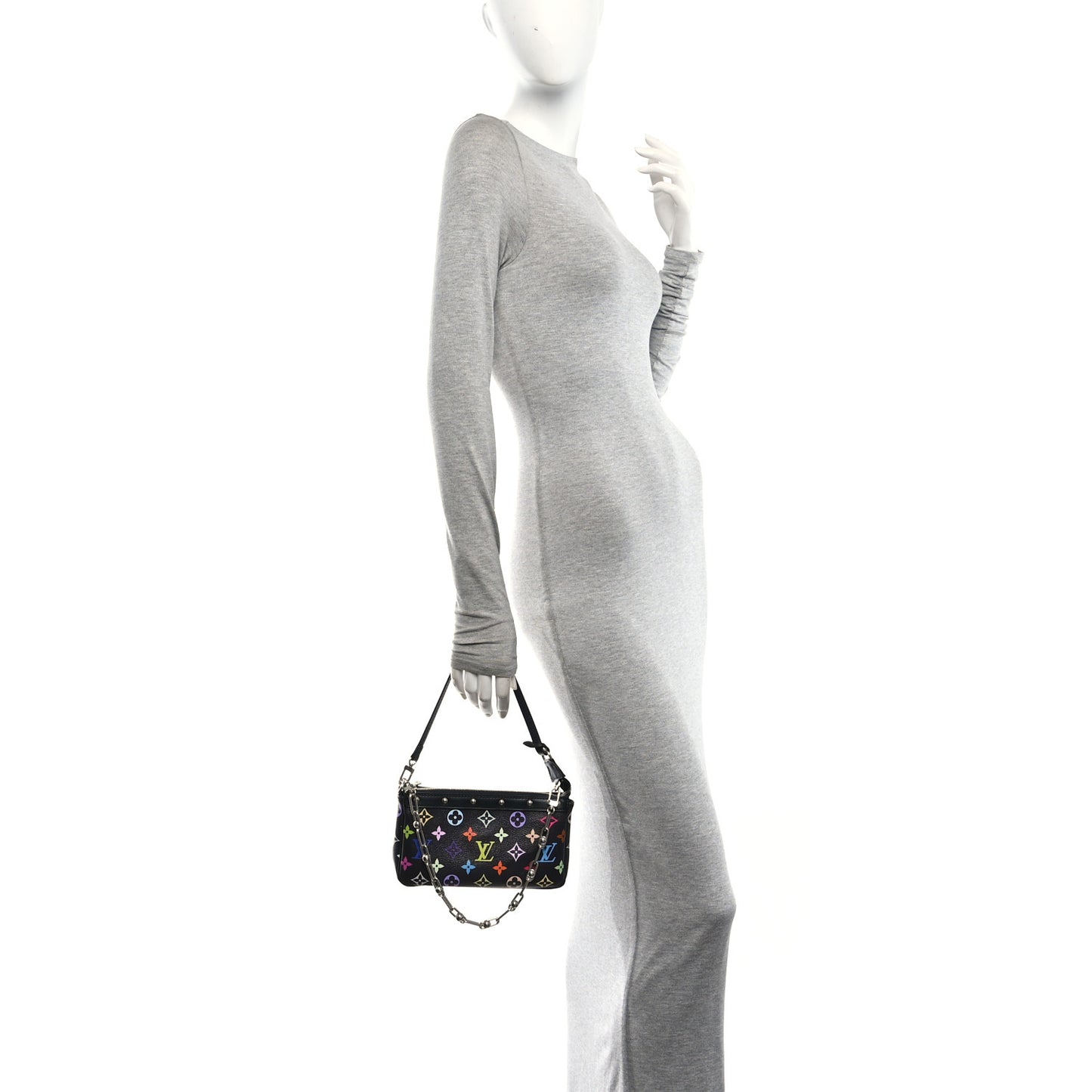 LV X TM Monogram Multicolor Pochette Accessories Black