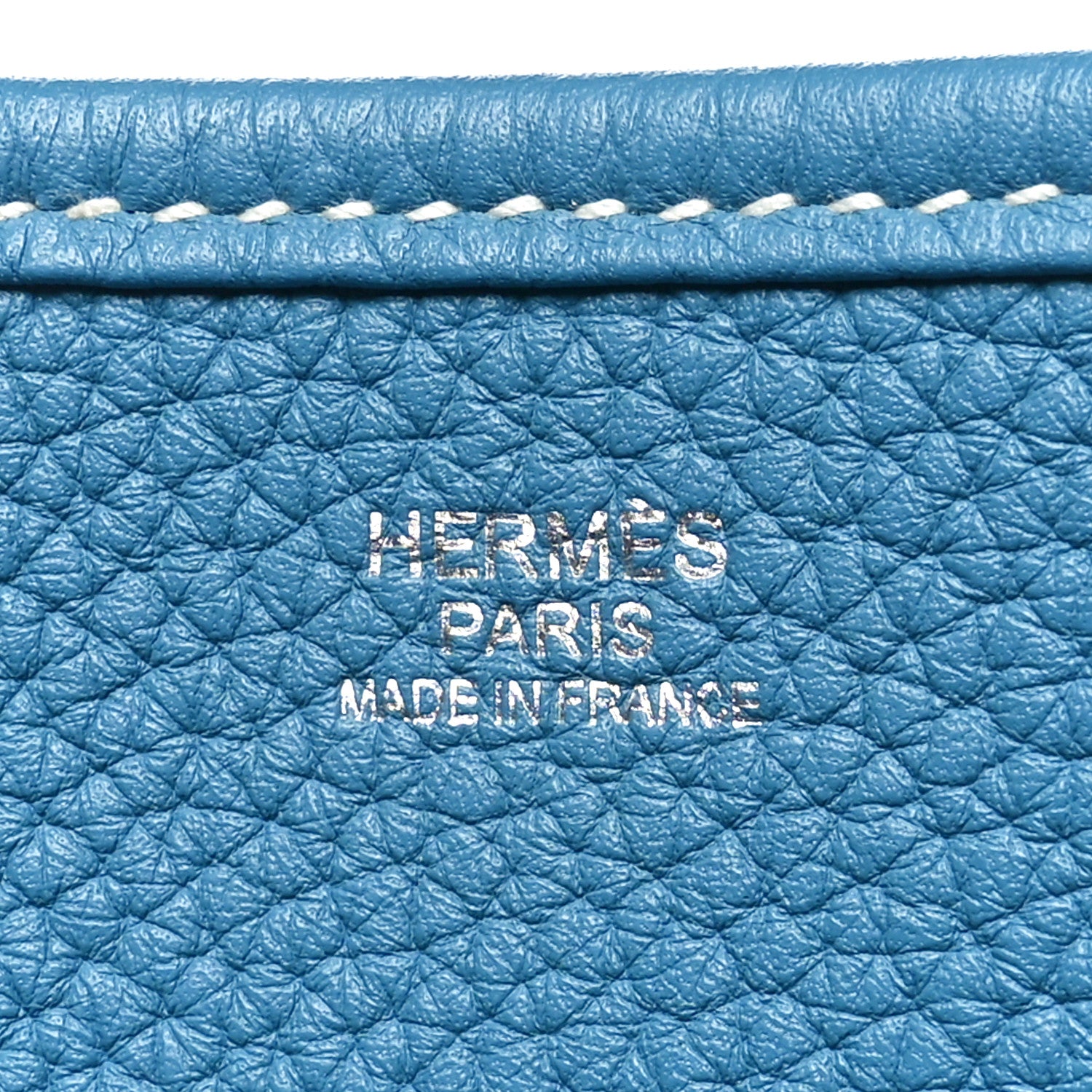 Hermes Taurillon Clemence Evelyne III PM PM Blue Jean 7 of 10