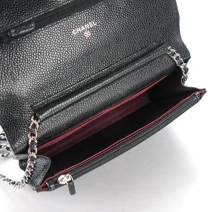 Chanel Caviar Quilted Wallet On Chain WOC Black 4 of 8