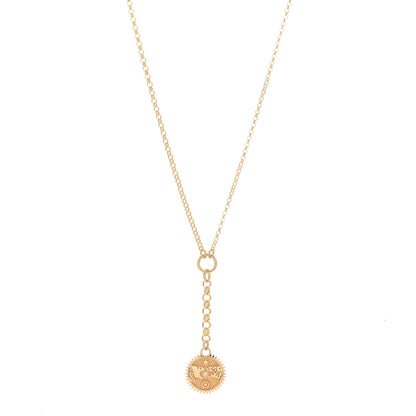 Foundrae 18K Yellow Gold Diamond Solar Lunar Strength Small Mixed Belcher Extension Chain Necklace 1 of 5