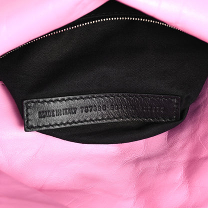 Balenciaga Agneau Arena Small Monaco Sling Small Shoulder Bag Pink 7 of 10