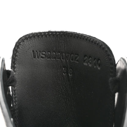 Hermes Glossed Calfskin Funk Ankle Boots 38 Black 9 of 12